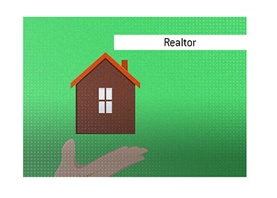 The meaning of the term Realtor is explained in this article.  House for sale - Illustration.