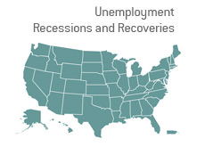 -- map of united states - recessions and recoveries data --