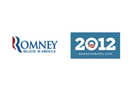 Romney vs. Obama logos