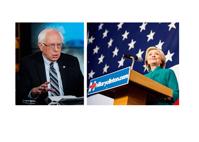 Bernie Sanders vs. Hillary Clinton - Photo Collage