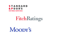Standard & Poors, Fitch Ratings and Moodys - Company logos