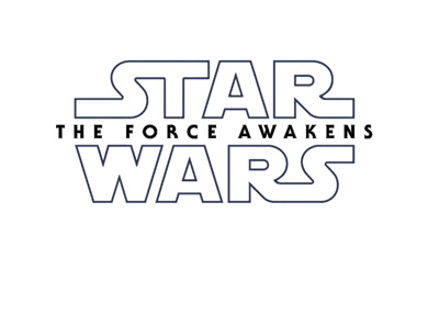 Star Wars - The Force Awakens logo - Black on white