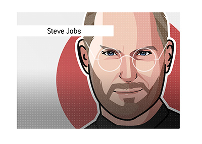 Illustration of the iconic inventor and so much more - Steve Jobs.
