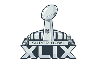 Superbowl XLIX Logo - University of Phoenix Stadium - February 2015 - Sign