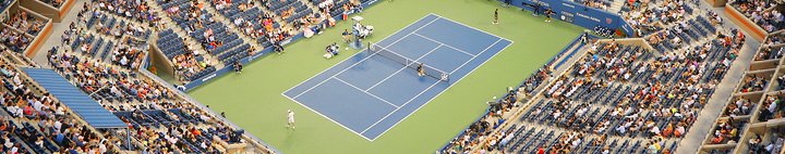 Tennis stadium during action. A visual to go with the article on Tennis Betting