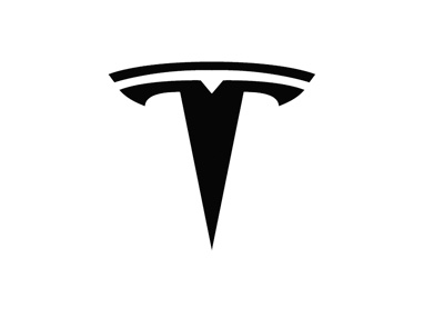 Tesla logo - Black on white - Simplified version