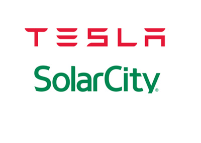 Tesla and Solar City - Company logos