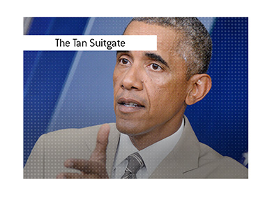 President Obamas tan suit sparked absurd outrage, becoming a symbol of how trivial political criticisms had become in modern America.