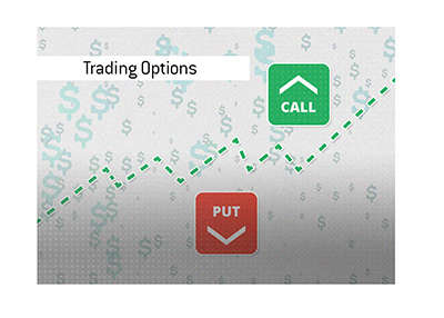 Trading options in the stock market - Calls and Puts - Illustration.