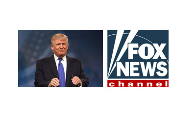 Donald Trump campaign photo next to the Fox News Channel logo - Elections 2016