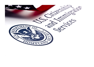 United States Citizenship and Immigration - Seal and Flag - Concept