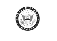 United States Congress logo in black and white