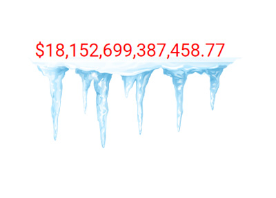 United States Debt Clock 2015 - Frozen - Illustration