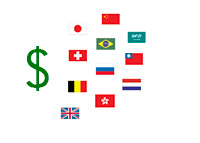 US Debt Countries - Flags