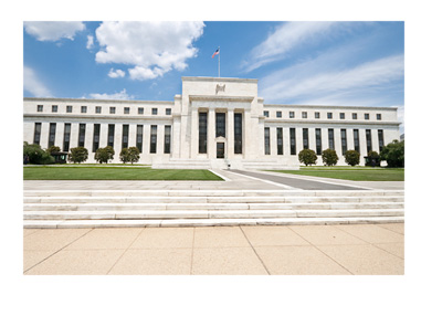 The United States Federal Reserve building - partly cloudy day - FOMC