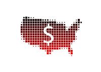 USA in the financial red - Illustration