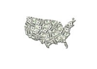 USA - Dollar Map - Illustration