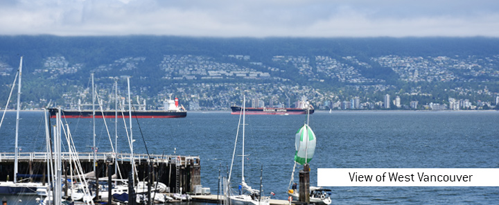 The view of West Vancouver from Jericho Beach.  West Vancouver seems to be the epicenter of the housing correction in the province.