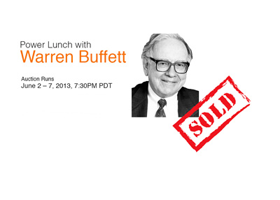 Warren Buffett Power Lunch - Ebay Auction - Year 2015 - Sold