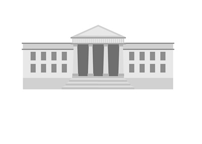 Simple drawing of the White House in Washington DC - United States of America