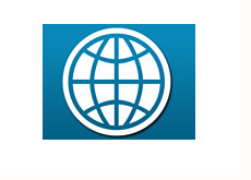 -- the world bank logo - blue background --