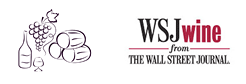 WSJ Wine Club logo and wine bottle and glass illustration